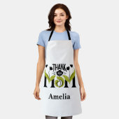 Danke Mama Florale Personalisierte Schürze (Getragen)