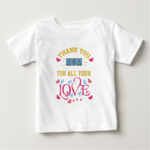 Danke Mama für all deine Liebe, das Herz Baby T-shirt