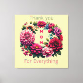 "Danke Mama für alles." Leinwanddruck (Vorderseite)