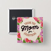 Danke Mama für alles Muttertagsgrüßen Button (Vorne & Hinten)