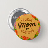 Danke Mama für alles Muttertagsgrüßen Button (Vorne & Hinten)