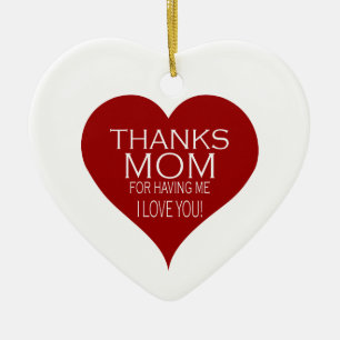 DANKE MAMA FÜR MICH personalisierbare Typografie Keramikornament