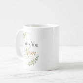 Danke Mama Geburtstags-Botanik Kaffeetasse (Vorderseite Links)