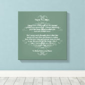 Danke Mama Gedicht Leinwanddruck (Insitu (Holzboden))