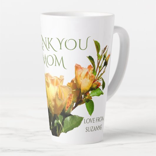 Danke Mama Golden Rose Milchtasse (Rechte Ecke)