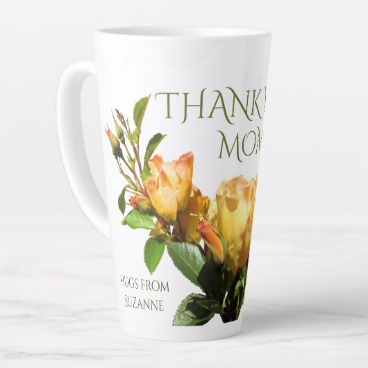 Danke Mama Golden Rose Milchtasse (Linke Ecke)