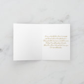 Danke, Mama, Hochzeit. Weiße Lilie des Tales. Dankeskarte (Innenseite)