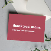 "Danke Mama, ich wurde phantastisch" Minimalist Dankeskarte