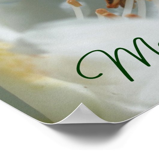 Danke Mama Liebe Azalea Blume Personalisiert Poster (Ecke)