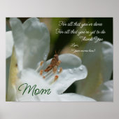 Danke Mama Liebe Azalea Blume Personalisiert Poster (Vorne)