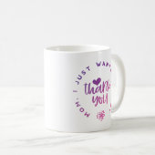 Danke Mama Lila Pink Kaffee Tasse (VorderseiteRechts)