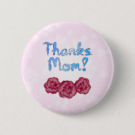 Danke Mama mit Carnation Blume für den Muttertag Button