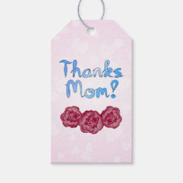 Danke Mama mit Carnation Blume für den Muttertag Geschenkanhänger