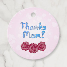 Danke Mama mit Carnation Blume für den Muttertag Geschenkanhänger