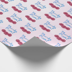 Danke Mama mit Carnation Blume für den Muttertag Geschenkpapier