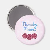 Danke Mama mit Carnation Blume für den Muttertag Magnet (Vorderseite/Rückseite)