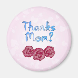 Danke Mama mit Carnation Blume für den Muttertag Magnet