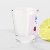 Danke Mama mit Carnation Blume für den Muttertag Schnapsglas (Links)