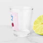 Danke Mama mit Carnation Blume für den Muttertag Schnapsglas (Rechts)