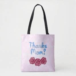 Danke Mama mit Carnation Blume für den Muttertag Tasche