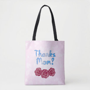Danke Mama mit Carnation Blume für den Muttertag Tasche