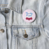 Danke Mama mit Nelke zum Muttertag Button (Beispiel)