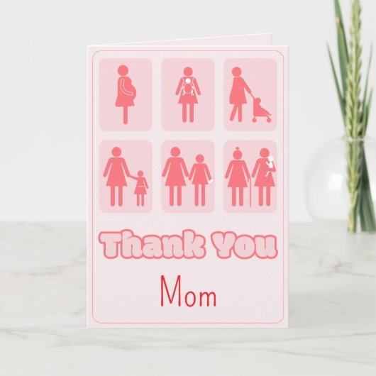 Danke Mama Mutterreise Muttertag Karte (Vorderseite)