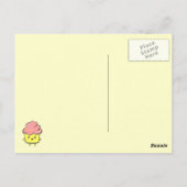 Danke, Mama - Niedlicher Kuchen und rosa Ofen Postkarte (Rückseite)