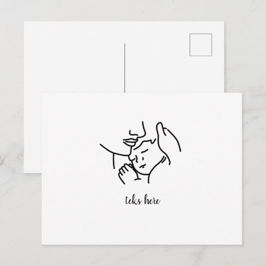 Danke, Mama personalisiert Postkarte (Vorne/Hinten)