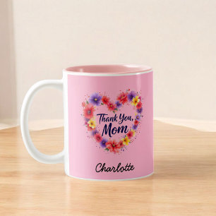 Danke Mama   Personalisierter Muttertag Zweifarbige Tasse
