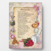 Danke Mama Plaque Fotoplatte (Vorderseite)