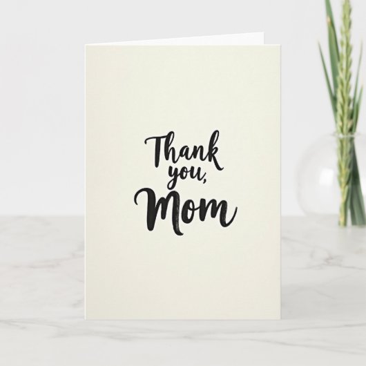 Danke Mama Skript Art Karte (Vorderseite)