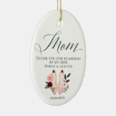 Danke Mama | Stehend von den Heelsen meiner Seiten Keramik Ornament (Rechts)