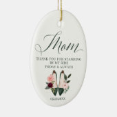 Danke Mama | Stehend von den Heelsen meiner Seiten Keramik Ornament (Rechts)