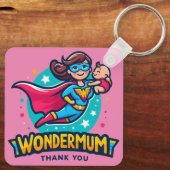 Danke Mama! T-Shirt Schlüsselanhänger (Rückseite)