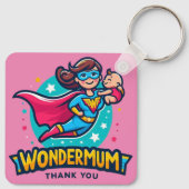 Danke Mama! T-Shirt Schlüsselanhänger (Rückseite)