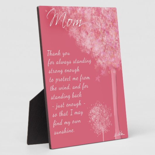 Danke Mama Trees Plaque Fotoplatte (Seite)