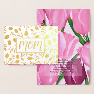 Danke, Mama. Tulip Painting Luxury Folienkarte