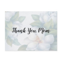 Danke Mama verblasste weiße Dogwood-Blüten