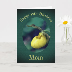 Danke Mama Yellow Lady Slipper Geburtstag Karte