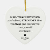 Danke, Mama's Day Mama's Birthday Mommy Keramik Ornament (Vorne)