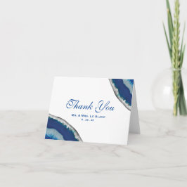 Danke | Marine-Blau-Hochzeits-Achat-Foto