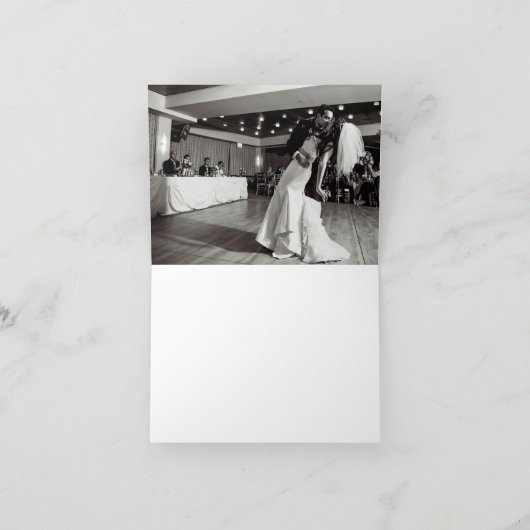 Danke | Marine-Blau-Hochzeits-Achat-Foto (Innenseite)