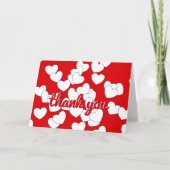 'Danke' markante rote geklappte Grußkarte Karte (Vorderseite)