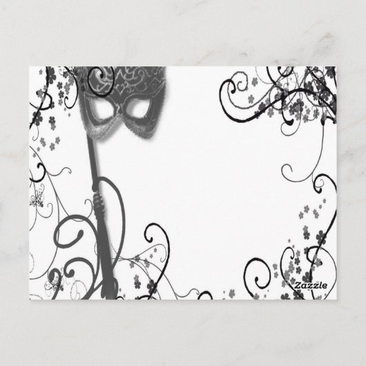 Danke Masquerade Postkarte (Rückseite)