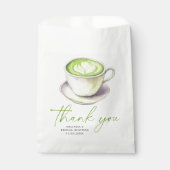 Danke Matcha Tea Brautparty Geschenktütchen (Vorderseite)