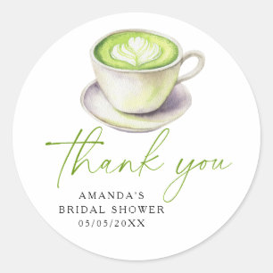 Danke Matcha-Tee-Junggesellinnenabschied Runder Aufkleber