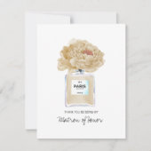Danke Matron of Honor Champagne Peony Card (Vorderseite)