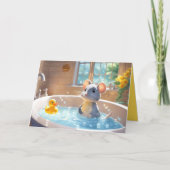 Danke, Maus in der Blase Bath Karte (Vorderseite)