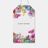🌺 🌸 🏵️ Danke, Meadow Blooms Geschenkanhänger (Rückseite)